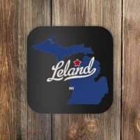 Leland Michigan MI Map Coaster thumb 0