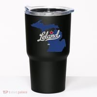Leland Michigan MI Map Tumbler thumb 0