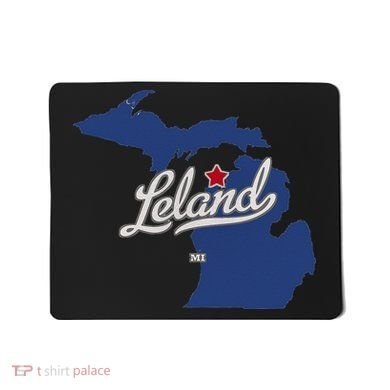 Leland Michigan MI Map Mousepad