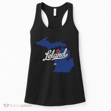 Leland Michigan MI Map Women's Tank Top