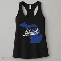 Leland Michigan MI Map Women's Tank Top thumb 3