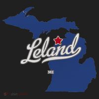 Leland Michigan MI Map Hat thumb 2
