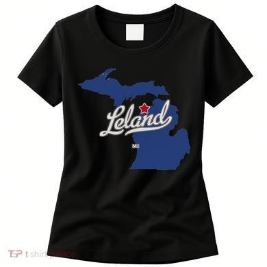 Leland Michigan MI Map Women's T-Shirt