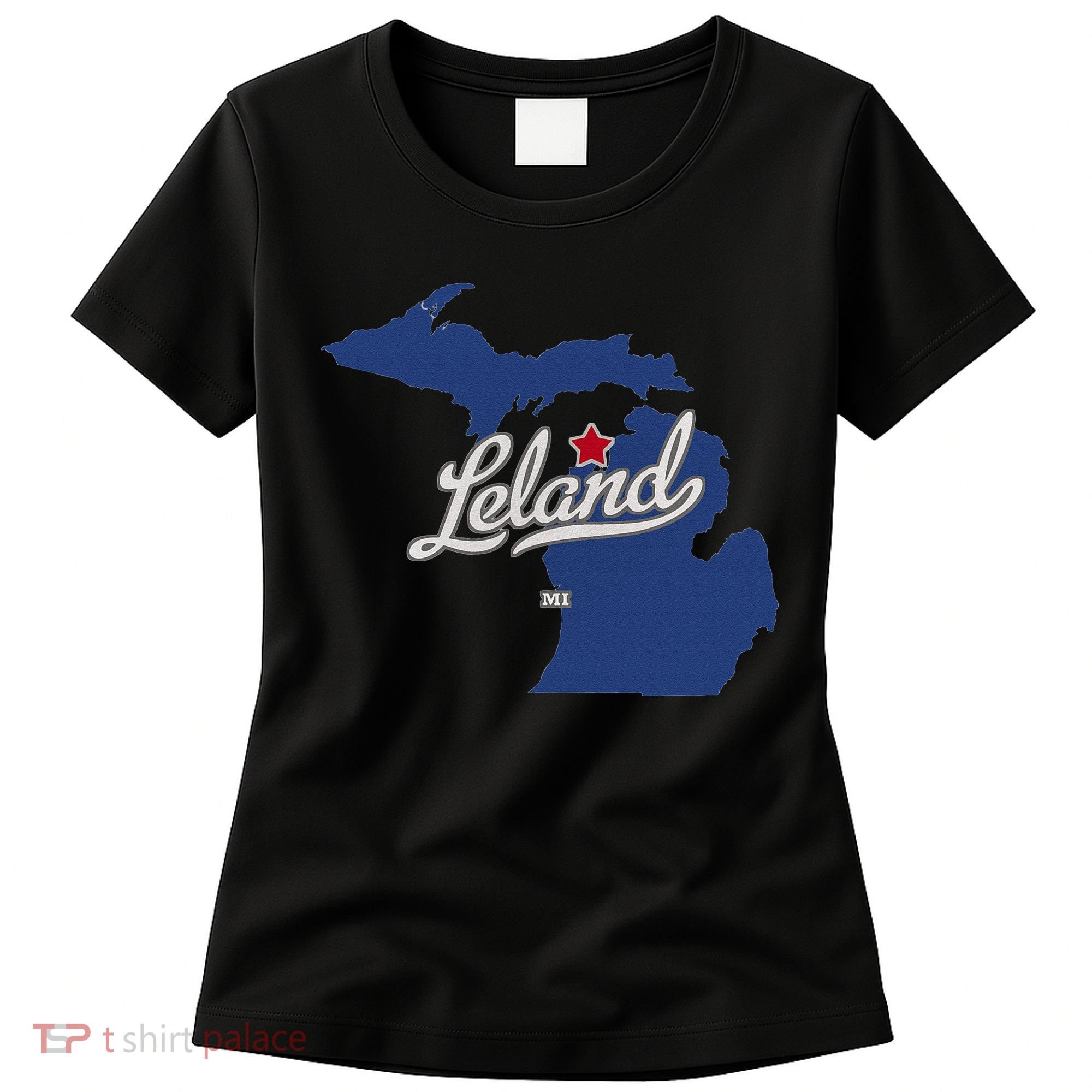 Leland Michigan MI Map Women's T-Shirt
