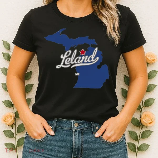 Leland Michigan MI Map Women's T-Shirt