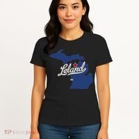 Leland Michigan MI Map Women's T-Shirt thumb 4