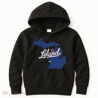 Leland Michigan MI Map Kids Hoodie thumb 0
