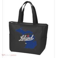 Leland Michigan MI Map Tote Bag thumb 3