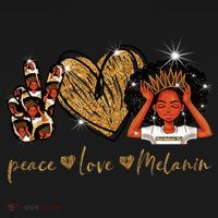 Love My Melanin Gift Black Owned Business Peace Love Melanin Gift Mousepad thumb 1