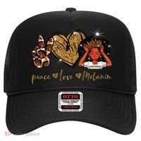 Love My Melanin Gift Black Owned Business Peace Love Melanin Gift Hat thumb 0
