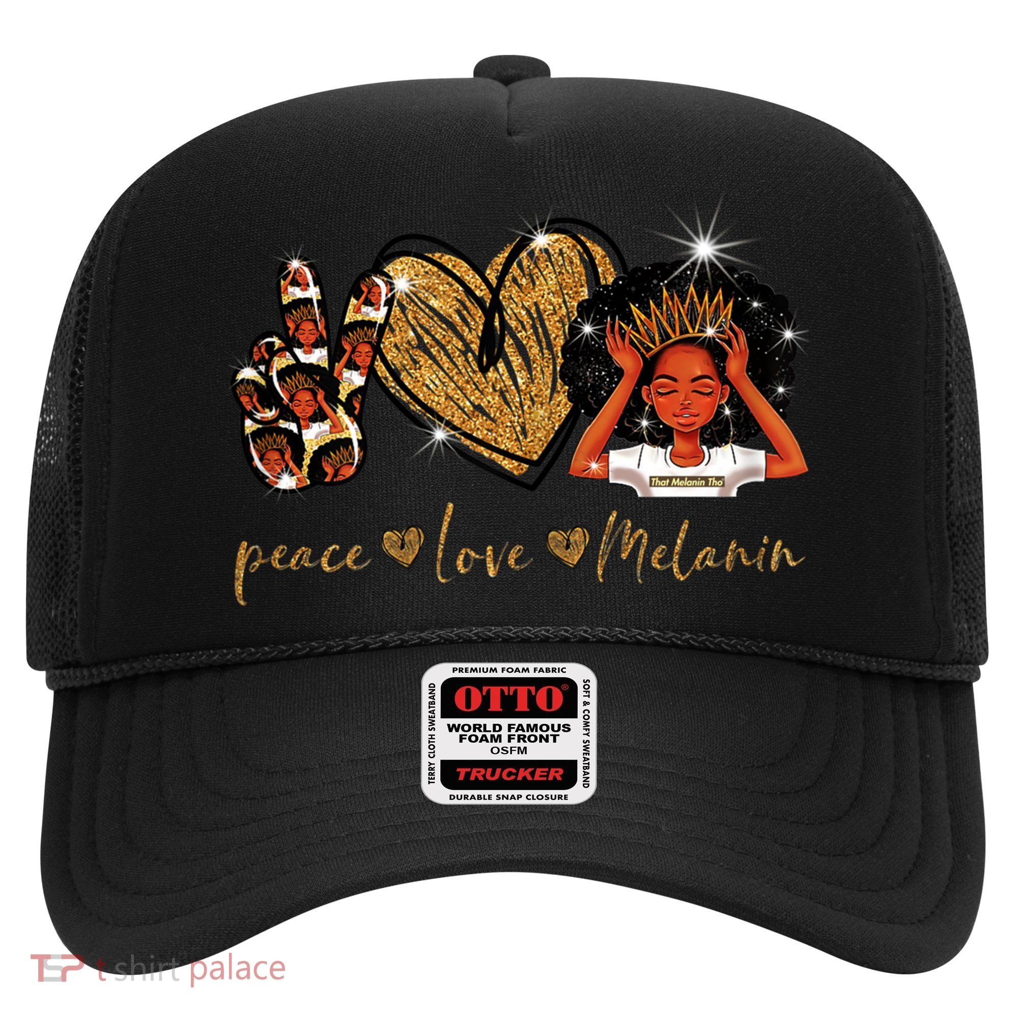 Love My Melanin Gift Black Owned Business Peace Love Melanin Gift Hat