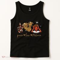 Love My Melanin Gift Black Owned Business Peace Love Melanin Gift Tank Top thumb 2