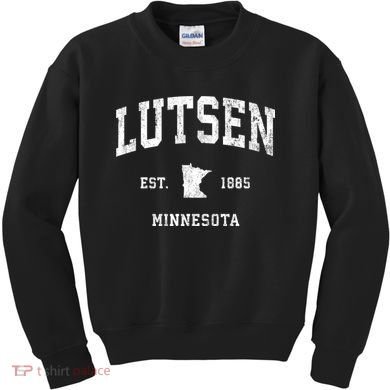 Lutsen Minnesota Mn Vintage Athletic Kids Sweatshirt