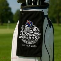 La Madre Mas Chingona Soy La Jefa Skeleton Lover Golf Towel thumb 2