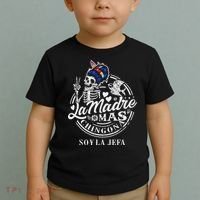 La Madre Mas Chingona Soy La Jefa Skeleton Lover Toddler T-Shirt thumb 2