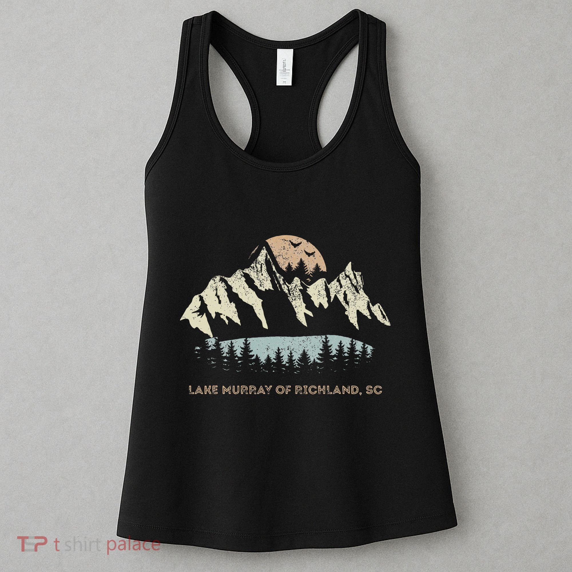 Lake Murray Of Richland South Carolina Mountain Sunset Women's Tank Top