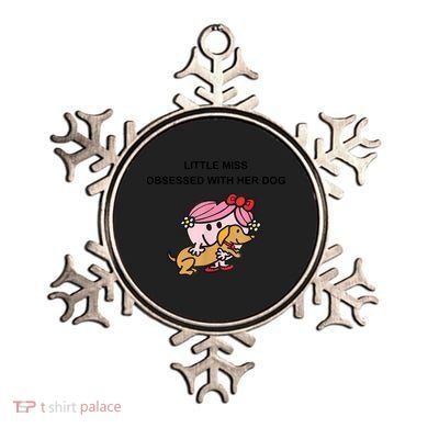 Little Miss Obsessed With Her Dog Funny Design Ornament