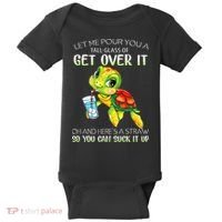 Let Me Pour You A Tall Glass Of Get Over It Turtle Gifts Baby Bodysuit thumb 0