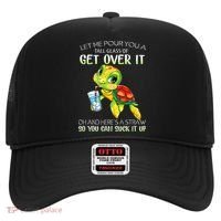 Let Me Pour You A Tall Glass Of Get Over It Turtle Gifts Hat thumb 0