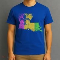 Louisiana Masquerade Parade Party New Orleans Mardi Gras Gift T-Shirt thumb 3