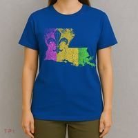 Louisiana Masquerade Parade Party New Orleans Mardi Gras Gift T-Shirt thumb 4
