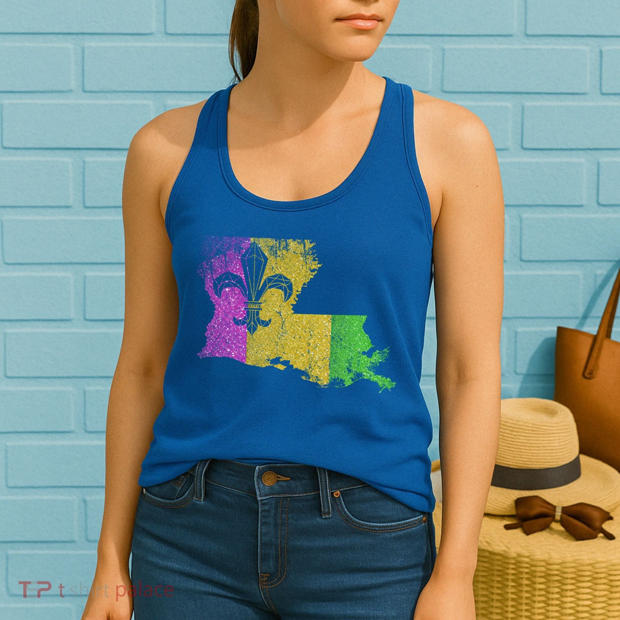 Louisiana Masquerade Parade Party New Orleans Mardi Gras Gift Women's Tank Top