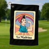 La Madrina Proposal Tarot Art Golf Towel thumb 1