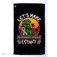Let's Make Parkinson's Disease Extinct TRex Dinosaur Golf Towel thumb 0