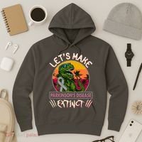 Let's Make Parkinson's Disease Extinct TRex Dinosaur Hoodie thumb 3
