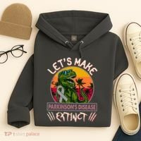 Let's Make Parkinson's Disease Extinct TRex Dinosaur Hoodie thumb 4