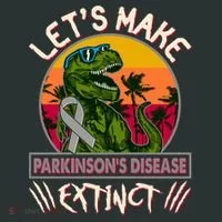 Let's Make Parkinson's Disease Extinct TRex Dinosaur Hoodie thumb 2