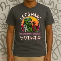 Let's Make Parkinson's Disease Extinct TRex Dinosaur T-Shirt thumb 3