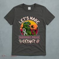 Let's Make Parkinson's Disease Extinct TRex Dinosaur T-Shirt thumb 5