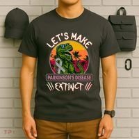 Let's Make Parkinson's Disease Extinct TRex Dinosaur T-Shirt thumb 6