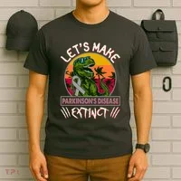 Let's Make Parkinson's Disease Extinct TRex Dinosaur T-Shirt thumb 6