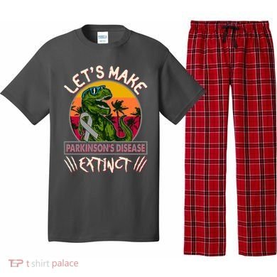 Let's Make Parkinson's Disease Extinct TRex Dinosaur Pajama Set