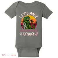Let's Make Parkinson's Disease Extinct TRex Dinosaur Baby Bodysuit thumb 0