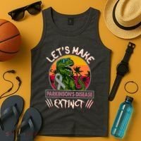 Let's Make Parkinson's Disease Extinct TRex Dinosaur Tank Top thumb 4