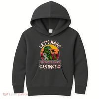 Let's Make Parkinson's Disease Extinct TRex Dinosaur Kids Hoodie thumb 0