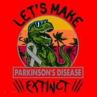 Let's Make Parkinson's Disease Extinct TRex Dinosaur Santa Hat thumb 1
