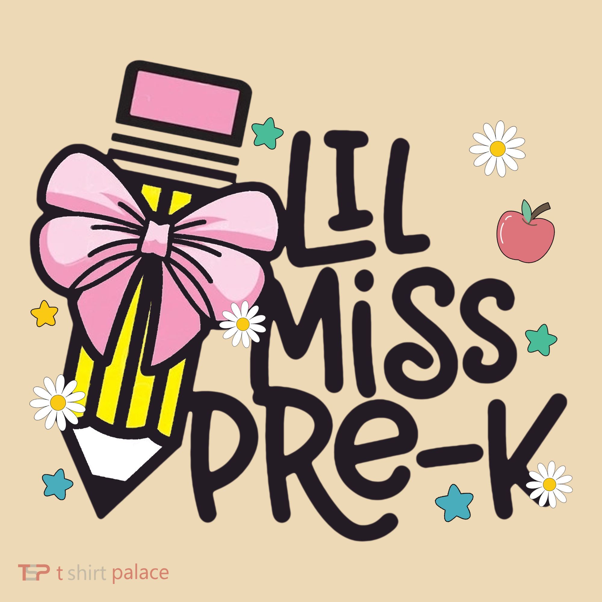 Little Miss Pre K Pencil Bow First Day Of School Tote Bag