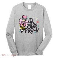 Little Miss Pre K Pencil Bow First Day Of School Long Sleeve Shirt thumb 0
