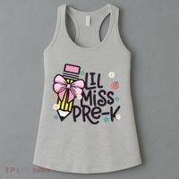 Little Miss Pre K Pencil Bow First Day Of School Women's Tank Top thumb 3