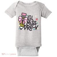 Little Miss Pre K Pencil Bow First Day Of School Baby Bodysuit thumb 0