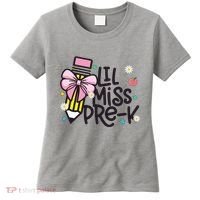 Little Miss Pre K Pencil Bow First Day Of School Women's T-Shirt thumb 0
