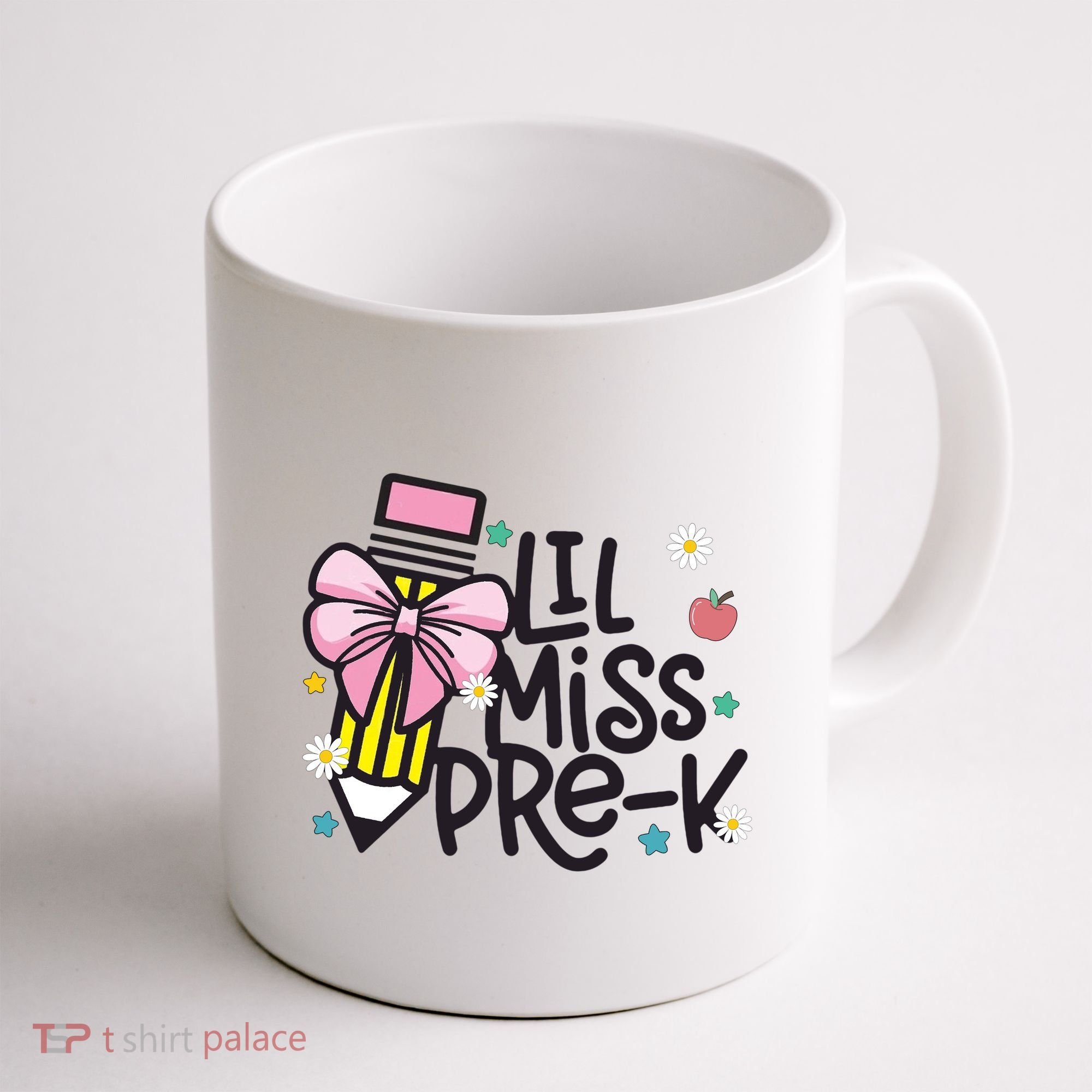 Little Miss Pre K Pencil Bow First Day Of School Coffee Mug