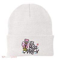 Little Miss Pre K Pencil Bow First Day Of School Beanie thumb 0
