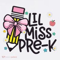 Little Miss Pre K Pencil Bow First Day Of School Beanie thumb 2