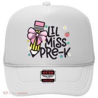Little Miss Pre K Pencil Bow First Day Of School Hat thumb 0
