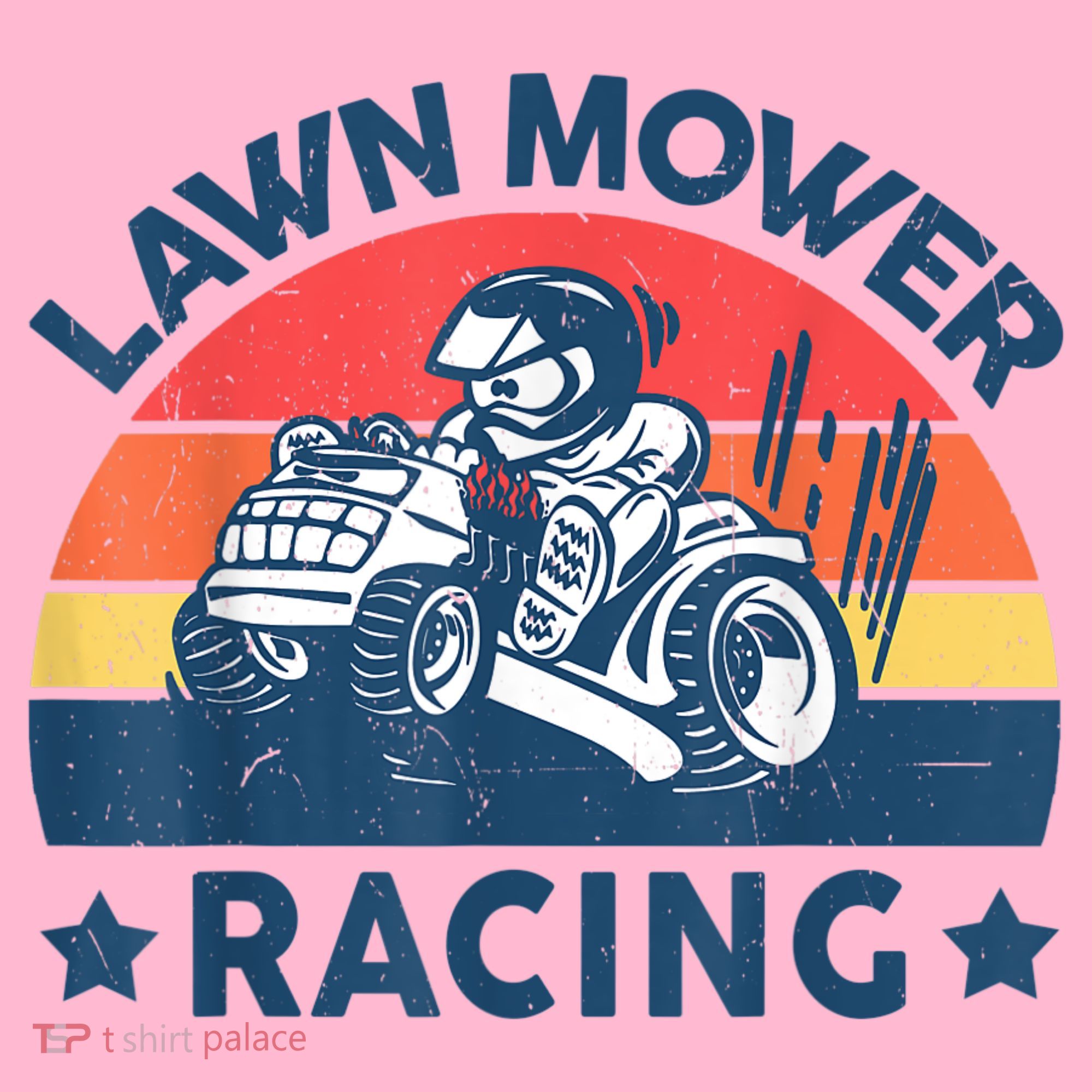 Lawn Mower Racing Lawn Mowing Funny Landscaping Coaster
